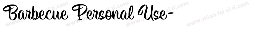 Barbecue Personal Use字体转换